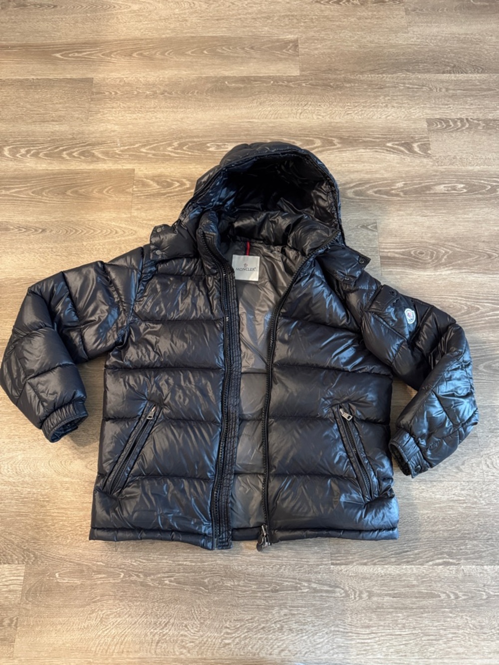 Moncler Black Puffer Jacket with Hood